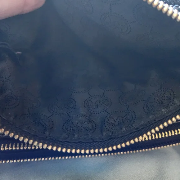 Michael Kors Black Leather Crossbody with Gold Logo - Picture 3 of 10